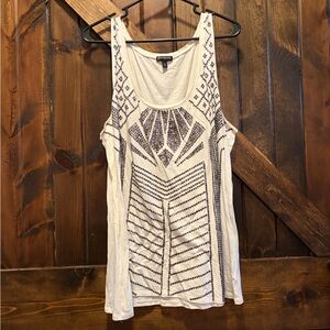 Sequin detailed Sleeveless Top - Cream color